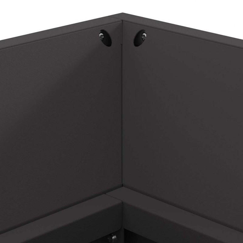 Kominek Czarny 160 x 45 x 35 cm Stal