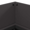 Kominek Czarny 160 x 45 x 35 cm Stal