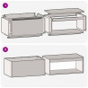 Kominek Czarny 160 x 45 x 35 cm Stal