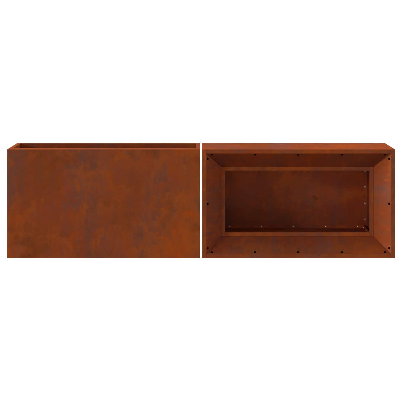 Kominek Brązowy 160 x 45 x 35 cm Stal
