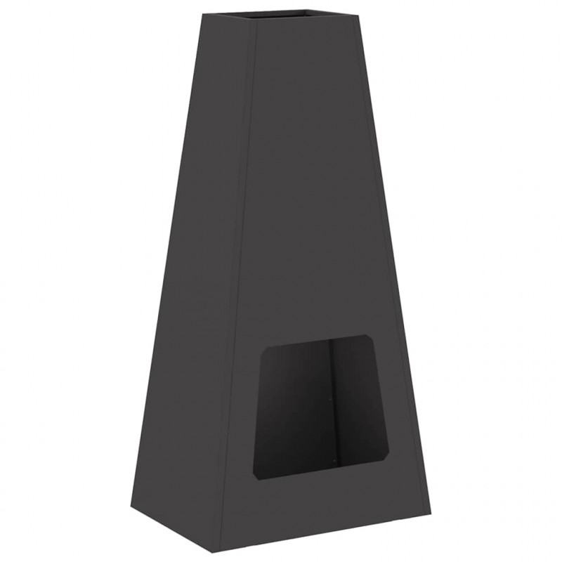 Kominek Czarny 50 x 35 x 100 cm Stal