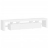 Szafka pod TV z oświetleniem LED, biała 200x36,5x40 cm