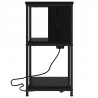 Szafka Nocna 2 pcs Czarny Dąb 38 x 31 x 61 cm