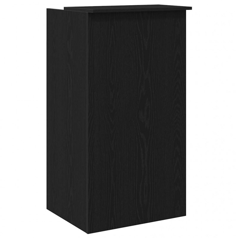 Biurko recepcyjne czarne 55x50x103,5 cm Drewno klejone