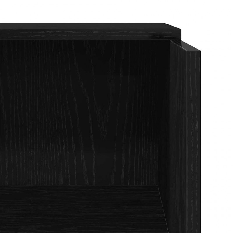 Biurko recepcyjne czarne 55x50x103,5 cm Drewno klejone