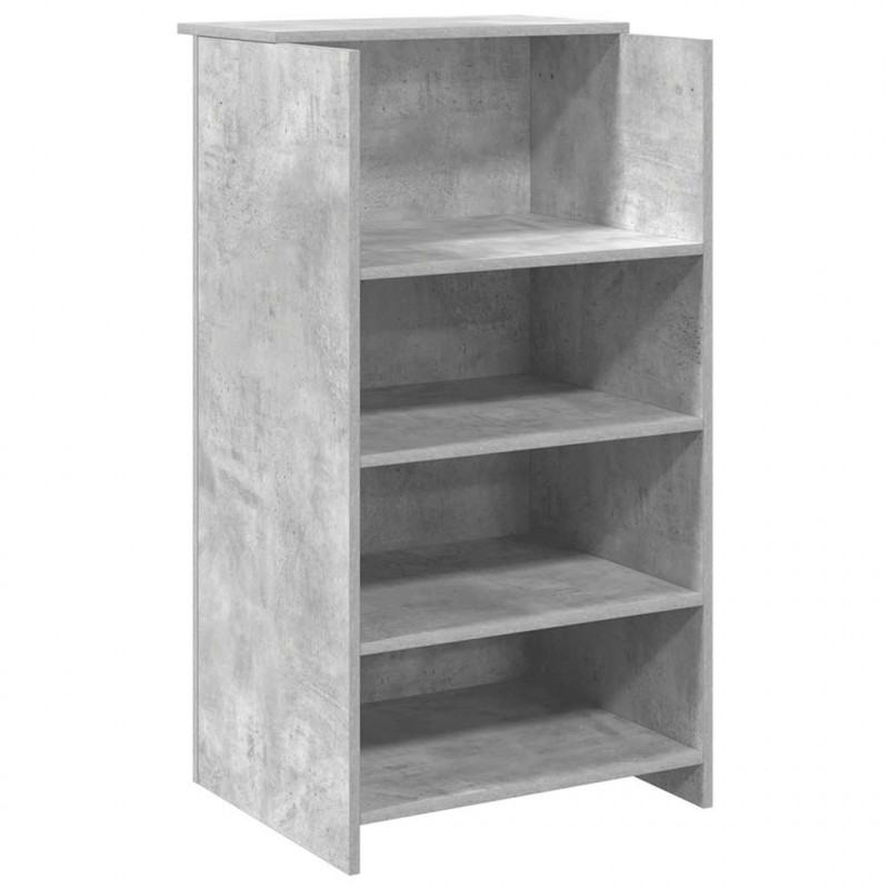 Biurko recepcyjne betonowe szare 55x50x103,5 cm drewno klejone