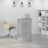 Biurko recepcyjne betonowe szare 55x50x103,5 cm drewno klejone