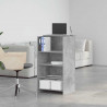 Biurko recepcyjne betonowe szare 55x50x103,5 cm drewno klejone