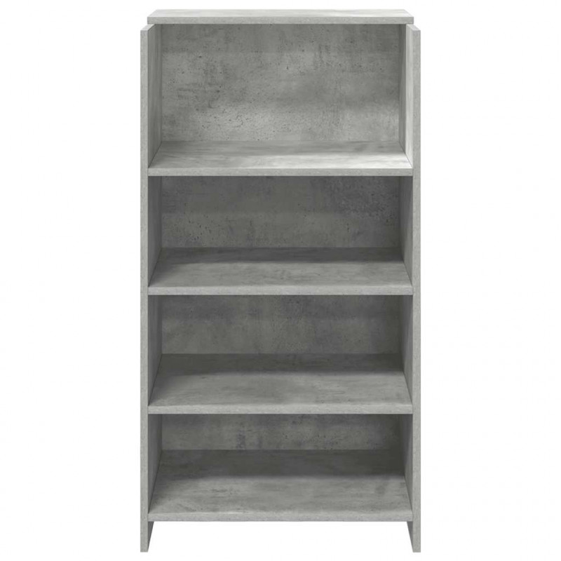 Biurko recepcyjne betonowe szare 55x50x103,5 cm drewno klejone