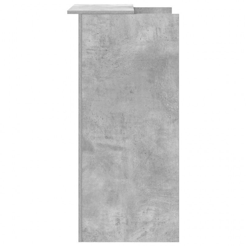 Biurko recepcyjne betonowe szare 55x50x103,5 cm drewno klejone