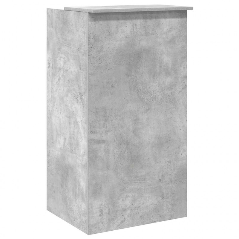Biurko recepcyjne betonowe szare 55x50x103,5 cm drewno klejone