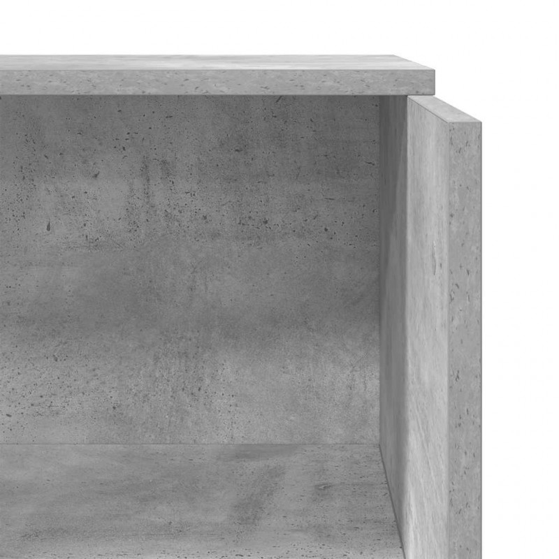 Biurko recepcyjne betonowe szare 55x50x103,5 cm drewno klejone