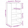 Biurko recepcyjne betonowe szare 55x50x103,5 cm drewno klejone