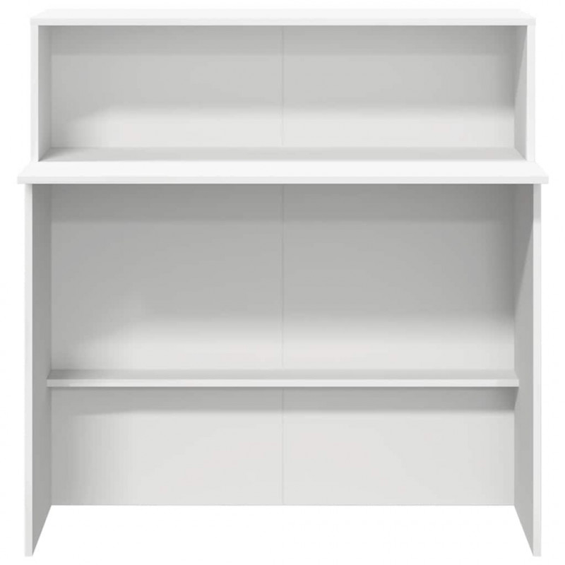 Biurko recepcyjne białe 100x50x103,5 cm Drewno konstrukcyjne