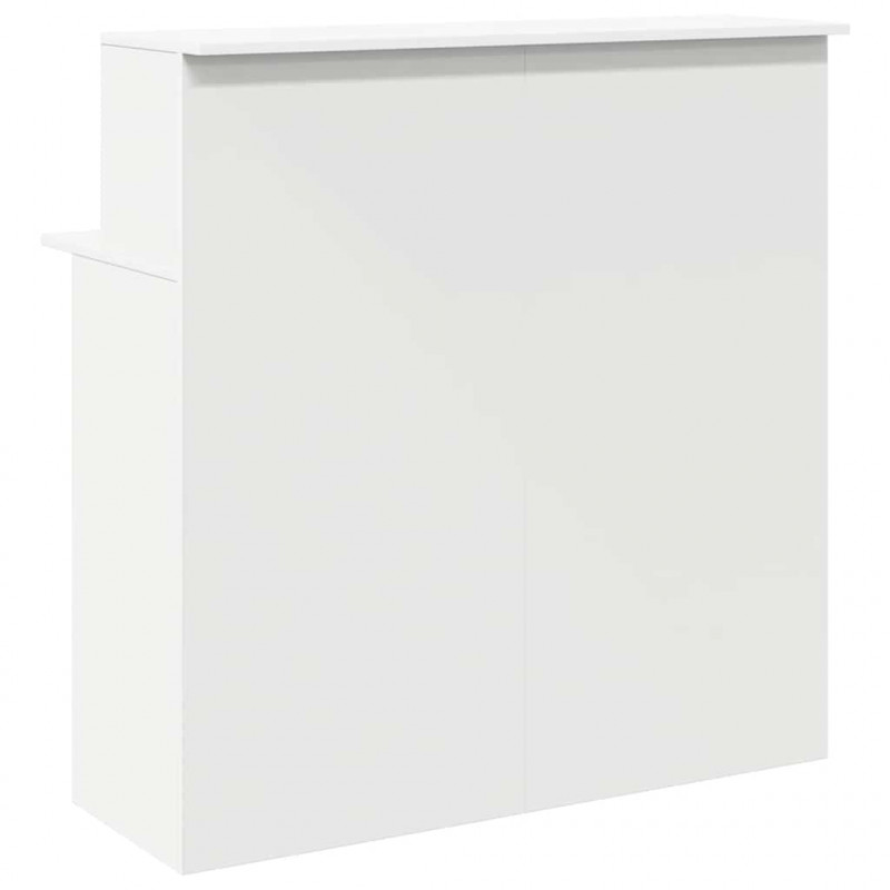 Biurko recepcyjne białe 100x50x103,5 cm Drewno konstrukcyjne