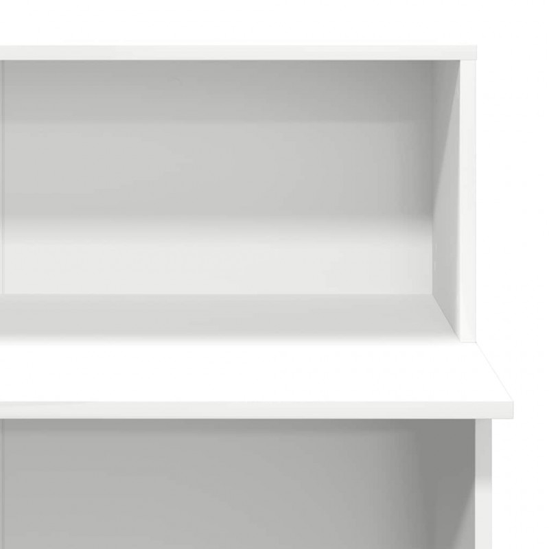 Biurko recepcyjne białe 100x50x103,5 cm Drewno konstrukcyjne