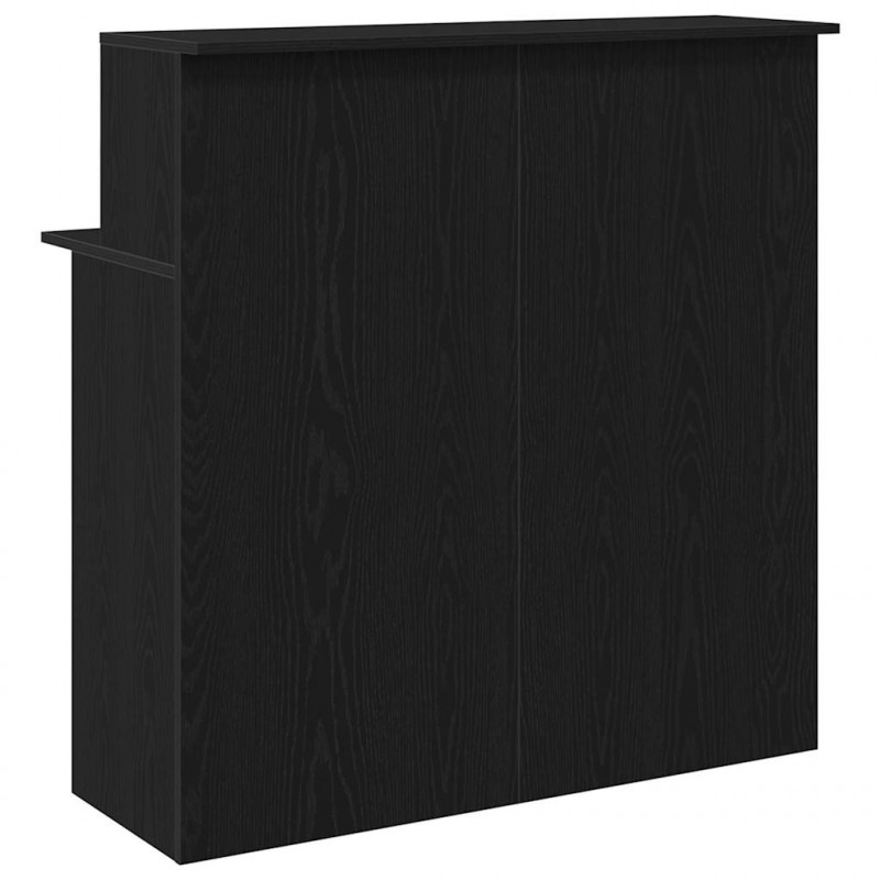 Biurko recepcyjne czarne 100x50x103,5 cm Drewno klejone