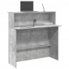 Biurko recepcyjne betonowe szare 100x50x103,5 cm drewno klejone