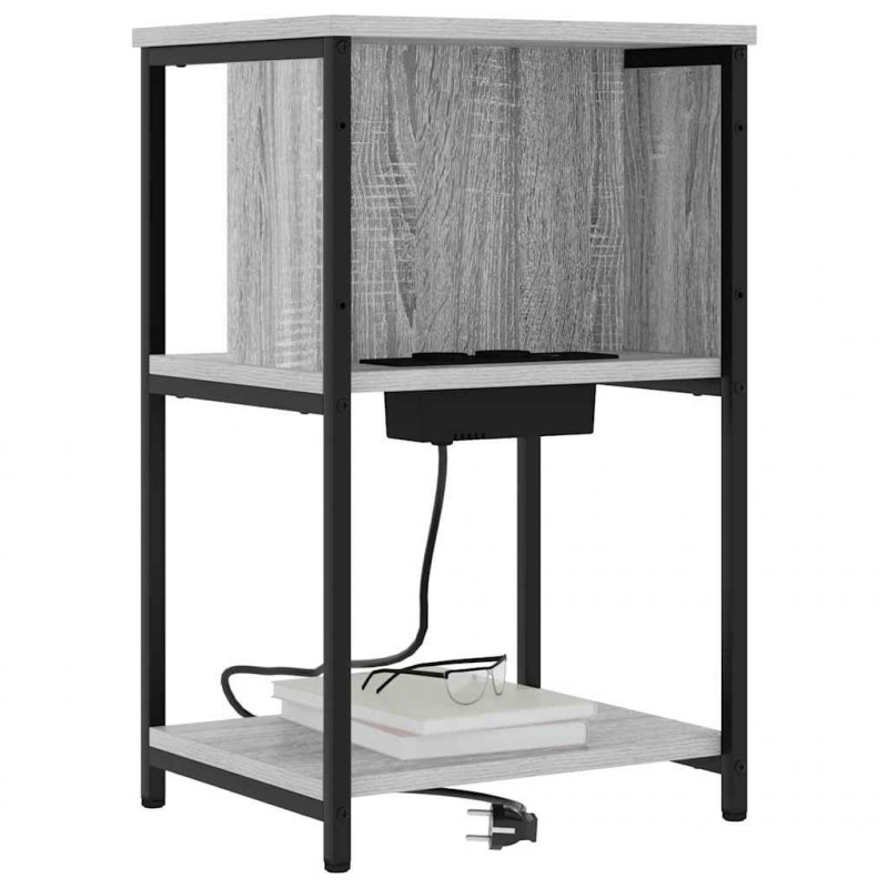 Szafka Nocna 2 pcs Szary Sonoma 38 x 31 x 61 cm