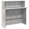 Biurko recepcyjne betonowe szare 100x50x103,5 cm drewno klejone