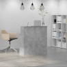 Biurko recepcyjne betonowe szare 100x50x103,5 cm drewno klejone
