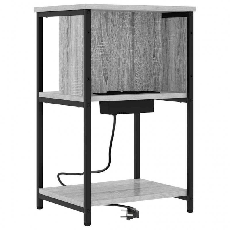 Szafka Nocna 2 pcs Szary Sonoma 38 x 31 x 61 cm