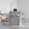 Biurko recepcyjne betonowe szare 100x50x103,5 cm drewno klejone