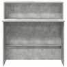 Biurko recepcyjne betonowe szare 100x50x103,5 cm drewno klejone