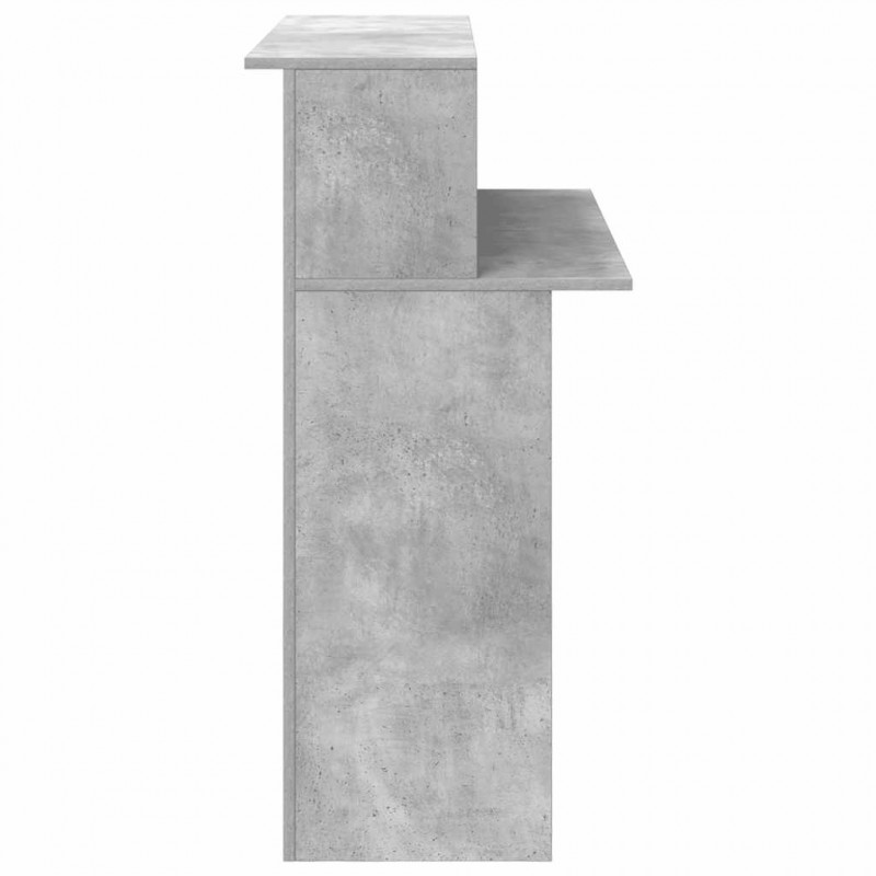 Biurko recepcyjne betonowe szare 100x50x103,5 cm drewno klejone