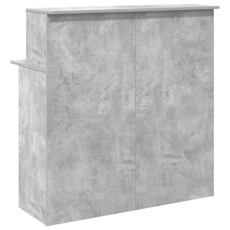 Biurko recepcyjne betonowe szare 100x50x103,5 cm drewno klejone