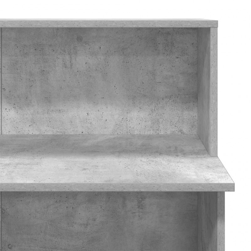 Biurko recepcyjne betonowe szare 100x50x103,5 cm drewno klejone