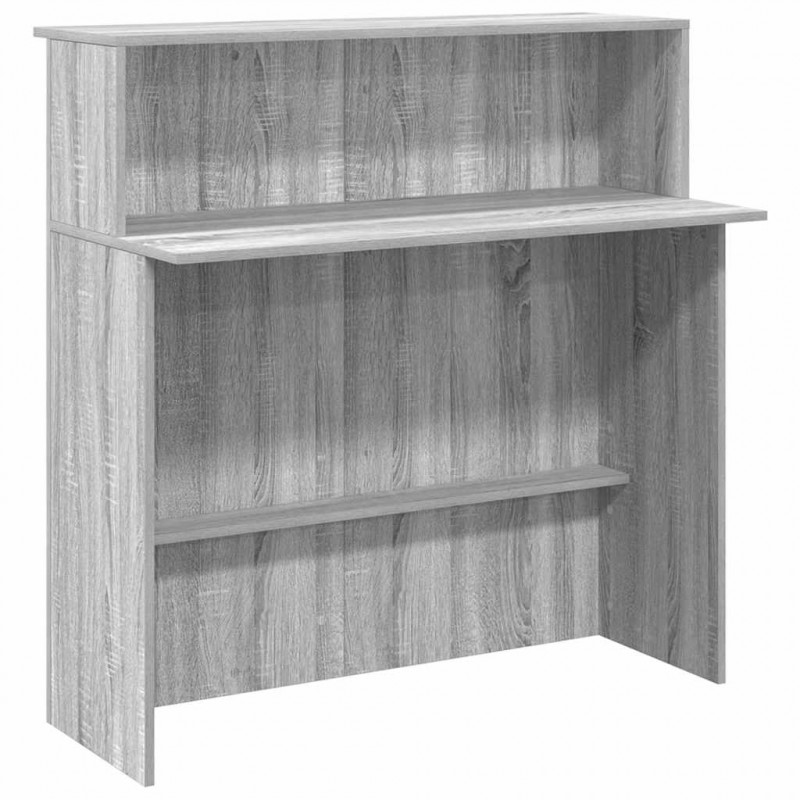 Biurko recepcyjne szare Sonoma 100x50x103,5 cm Drewno klejone