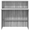 Biurko recepcyjne szare Sonoma 100x50x103,5 cm Drewno klejone