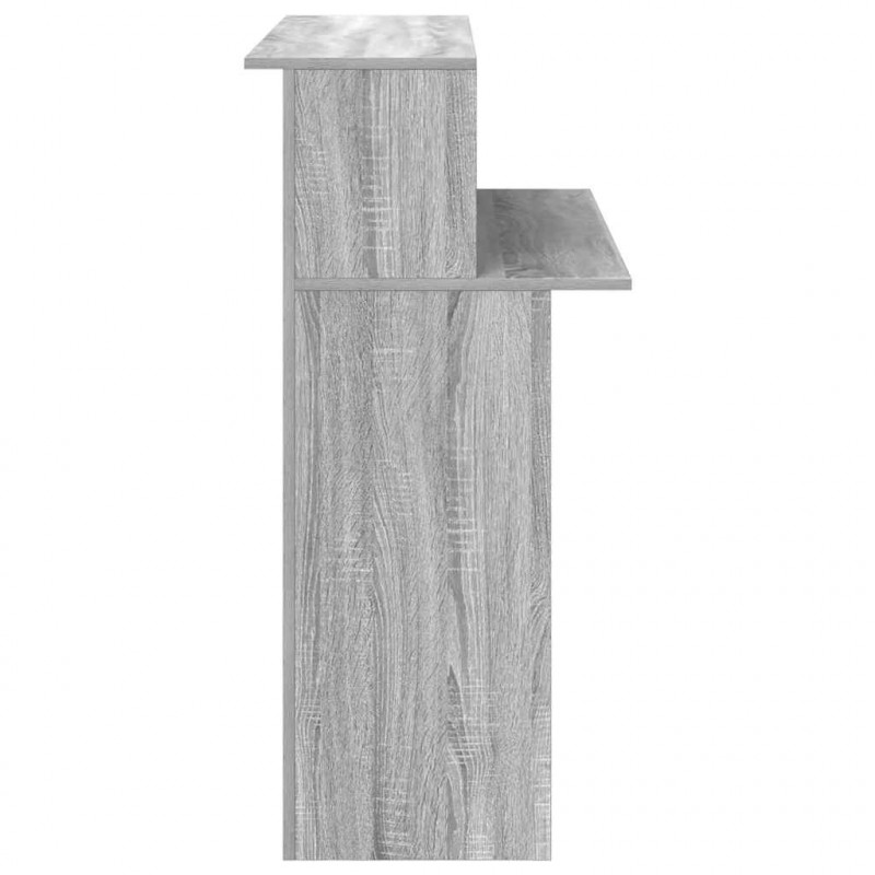 Biurko recepcyjne szare Sonoma 100x50x103,5 cm Drewno klejone