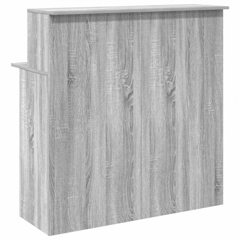 Biurko recepcyjne szare Sonoma 100x50x103,5 cm Drewno klejone