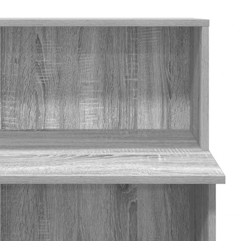 Biurko recepcyjne szare Sonoma 100x50x103,5 cm Drewno klejone