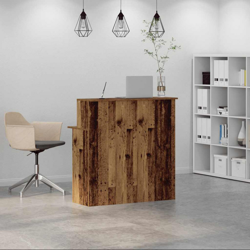 Biurko recepcyjne Stare drewno 100x50x103,5 cm Drewno klejone