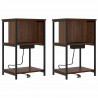 Szafka Nocna 2 pcs Brązowy dąb 38 x 31 x 61 cm