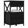 Szafka Nocna z szufladą 2 pcs Czarny Dąb 40 x 31 x 60 cm