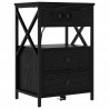 Szafka Nocna z szufladą 2 pcs Czarny Dąb 40 x 31 x 60 cm