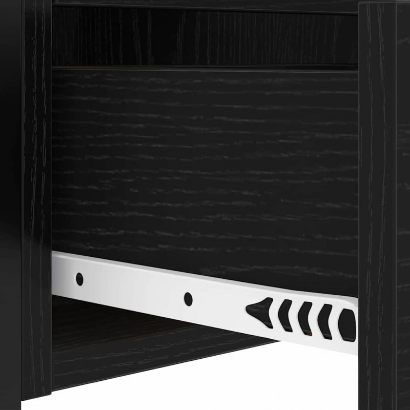Szafka Nocna z szufladą 2 pcs Czarny Dąb 40 x 31 x 60 cm