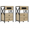 Szafka Nocna z szufladą 2 pcs Dąb Sonoma 40 x 31 x 60 cm