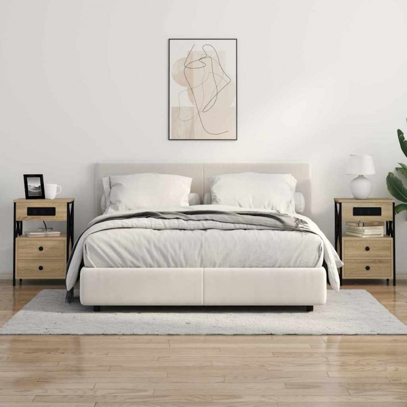 Szafka Nocna z szufladą 2 pcs Dąb Sonoma 40 x 31 x 60 cm
