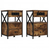 Szafka Nocna z szufladą 2 pcs Dąb wędzony 40 x 31 x 60 cm