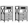 Szafka Nocna z szufladą 2 pcs Szary Sonoma 40 x 31 x 60 cm