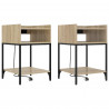 Szafka Nocna z półką 2 pcs Dąb Sonoma 40 x 40 x 61 cm