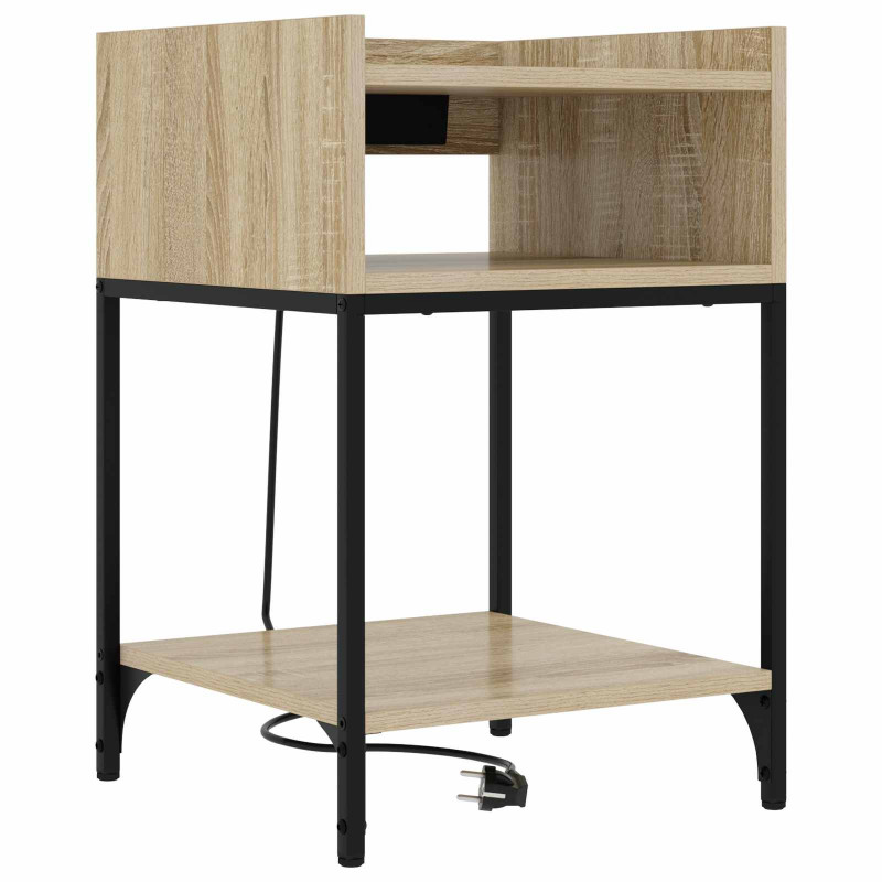 Szafka Nocna z półką 2 pcs Dąb Sonoma 40 x 40 x 61 cm