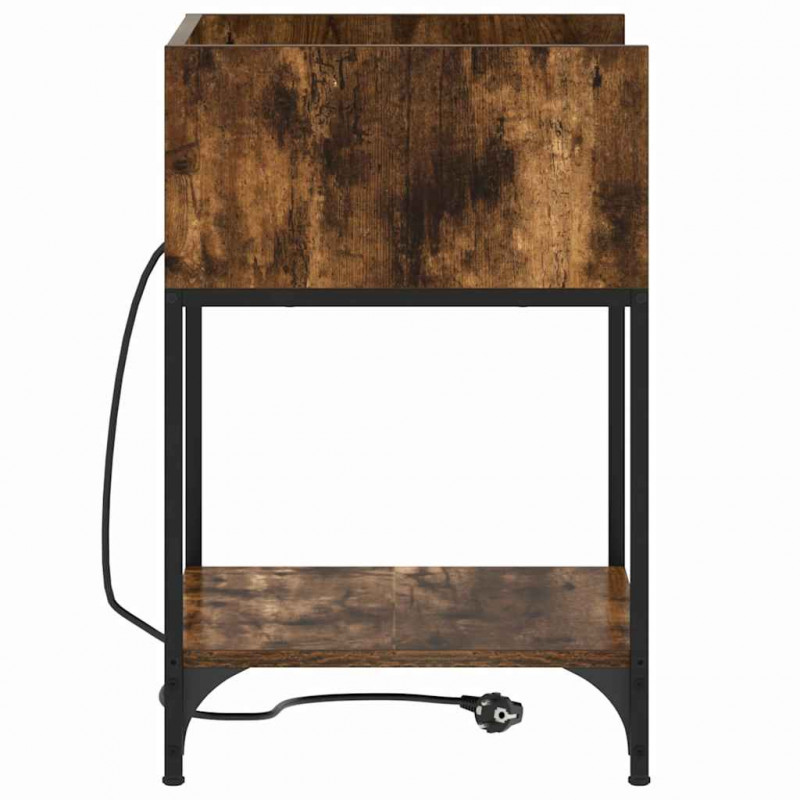 Szafka Nocna z półką 2 pcs Dąb wędzony 40 x 40 x 61 cm