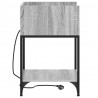 Szafka Nocna z półką 2 pcs Szary Sonoma 40 x 40 x 61 cm