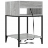 Szafka Nocna z półką 2 pcs Szary Sonoma 40 x 40 x 61 cm